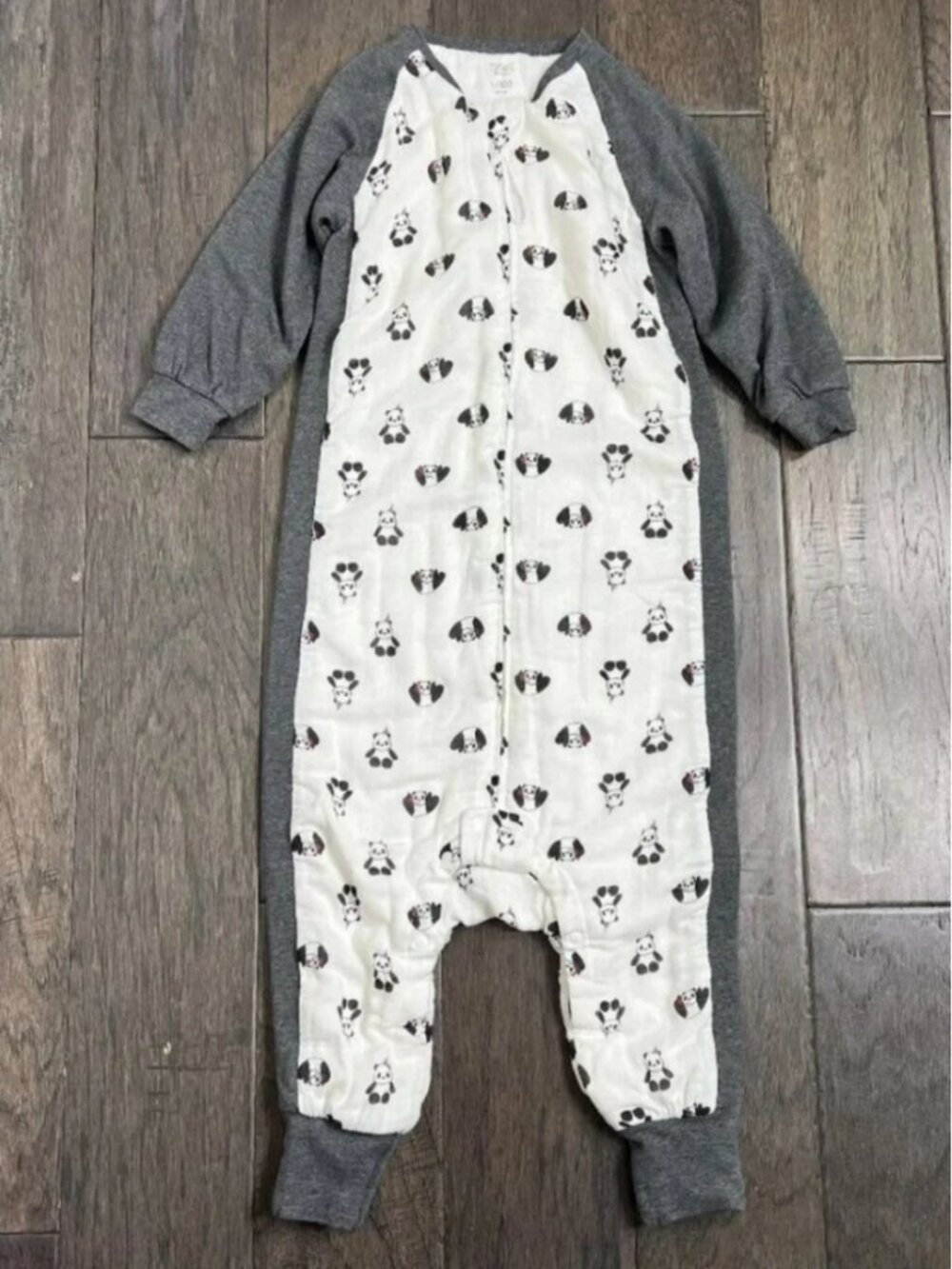 Nest Designs Bamboo Long Sleeve Sleep Suit 1.0 TOG Panda Print Size L / 100